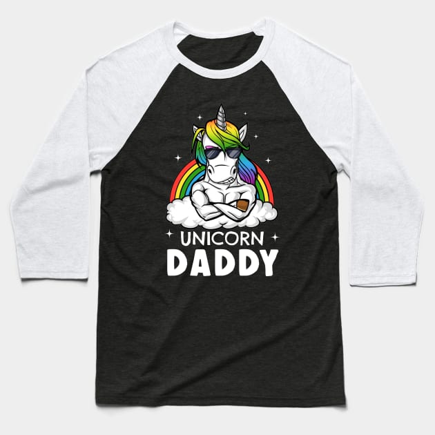 Unicorn Daddy Funny Gym Unicorn T-Shirt For Father Baseball T-Shirt by Danielsmfbb